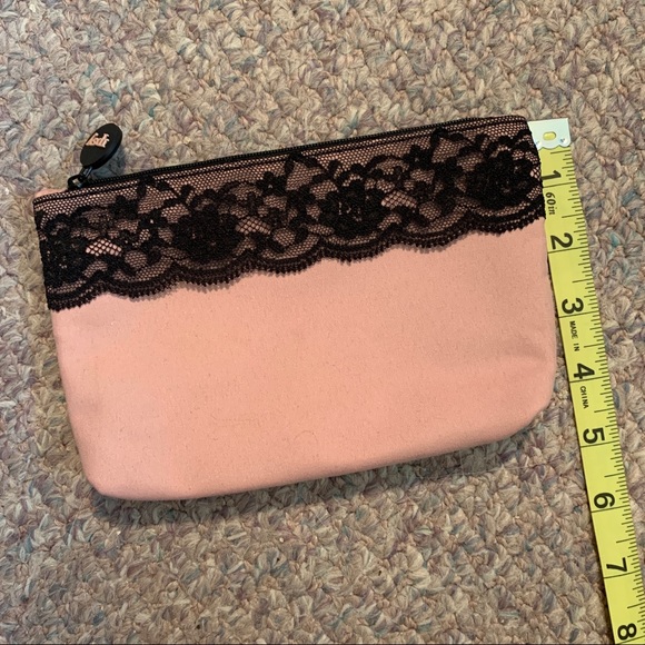 Pink with Black Lace Makeup Bag - Picture 3 of 3
